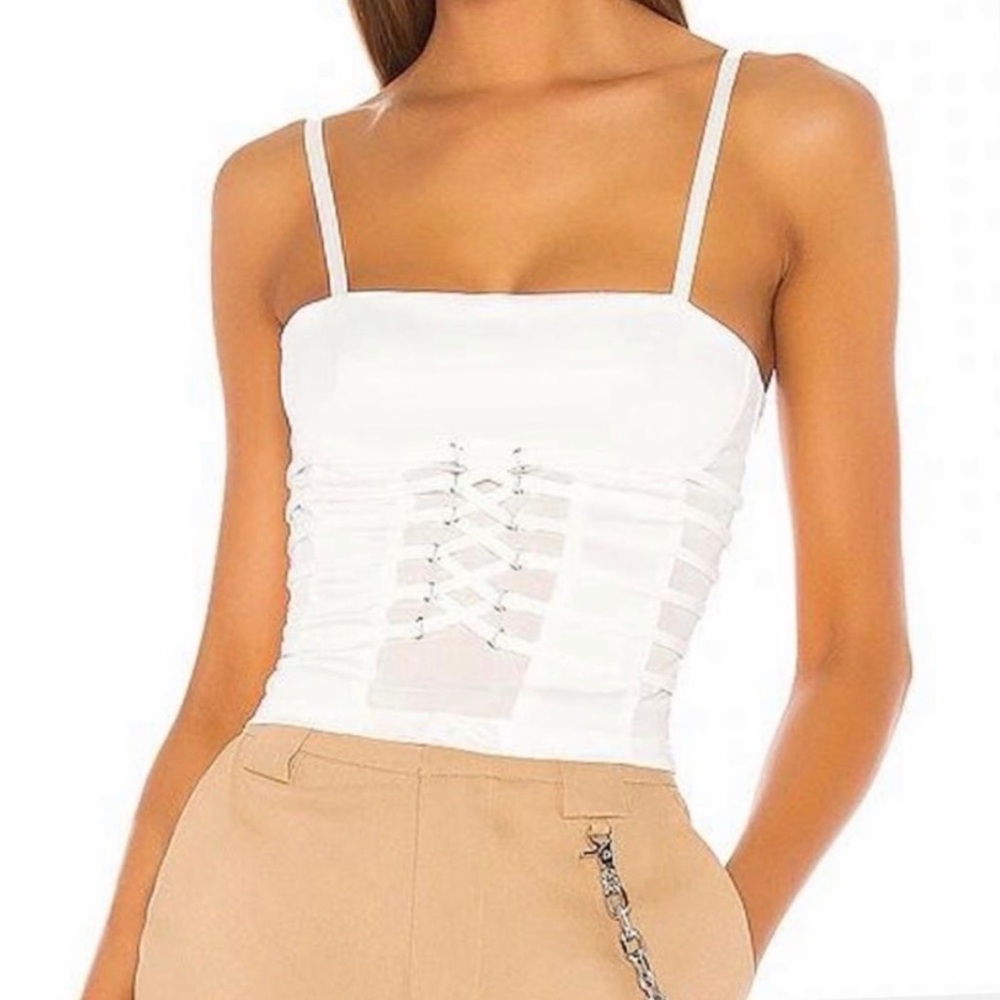 I.AM.GIA angelica white corset top size M